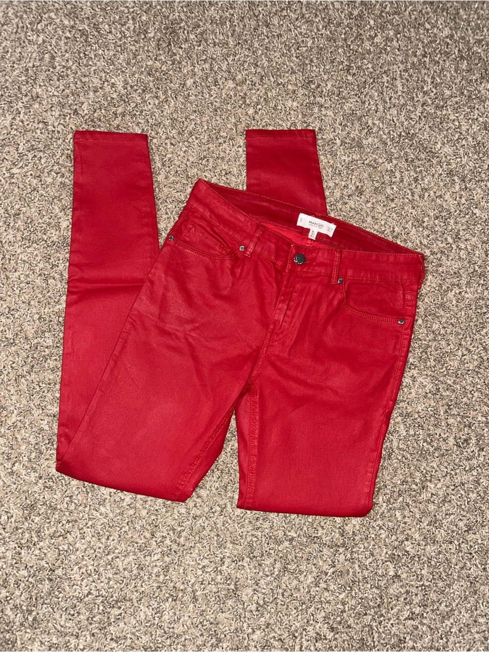 NWOT! Mango Women’s Red Belle Skinny Jeans size 6